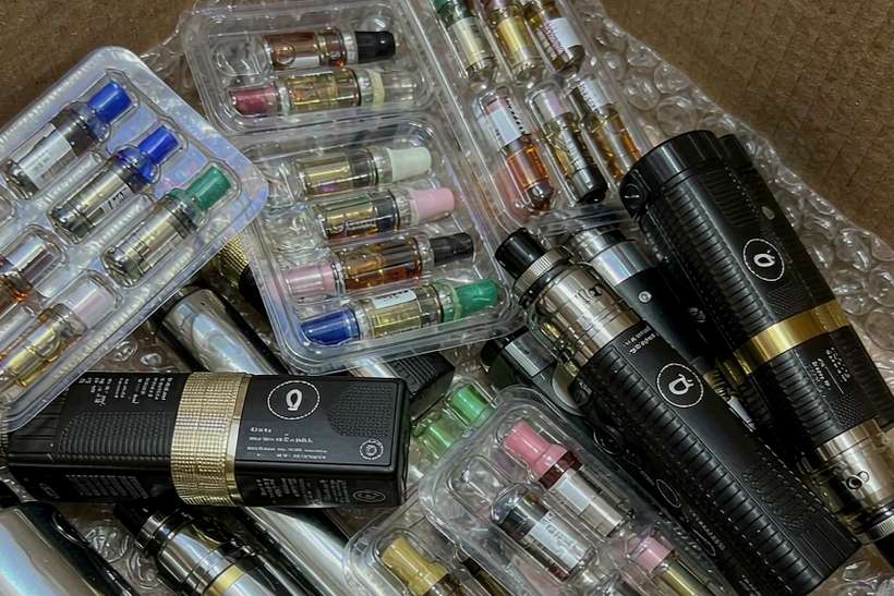 Restocking Nicotine kits — container load